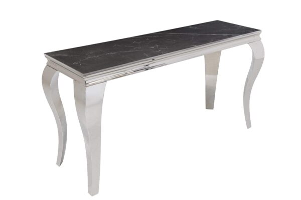 MODERN BAROCK króm szinterezett kő konzolasztal 140cm MODERN BAROCK króm szinterezett kő konzolasztal 140cm