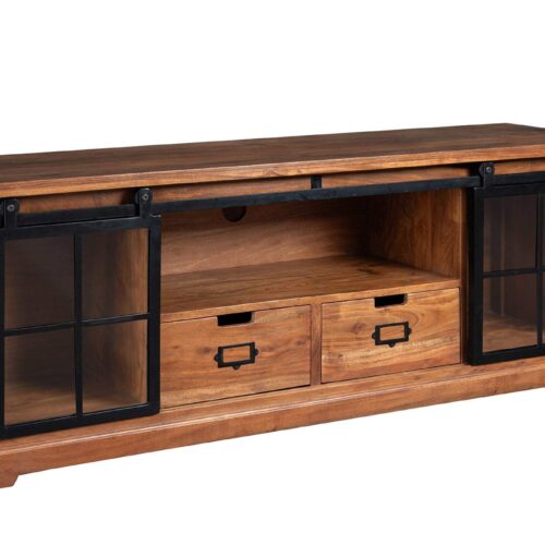 HERITAGE barna akácfa vitrin 160 cm HERITAGE barna akácfa vitrin 160 cm