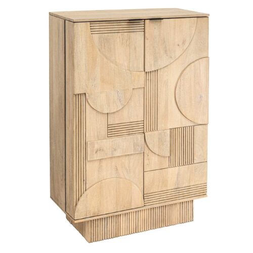 ART DECO fehérített mangófa bárszekrény ART DECO fehérített mangófa bárszekrény