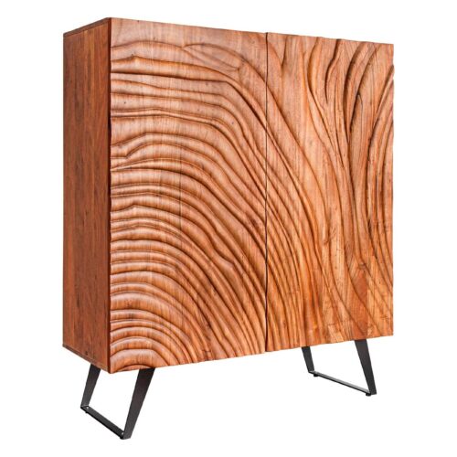 FLUID barna akácfa tálalószekrény 120 cm FLUID barna akácfa tálalószekrény 120 cm