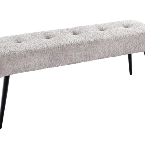 BOUTIQUE pezsgőszürke bouclé ülőpad 100cm BOUTIQUE pezsgőszürke bouclé ülőpad 100cm
