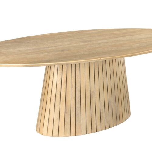 ART DECO mangófa étkezőasztal ovális 220cm