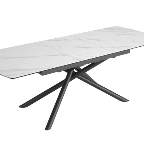 MIKADO fehér kerámia étkezőasztal 180-230 cm MIKADO fehér kerámia étkezőasztal 180-230 cm