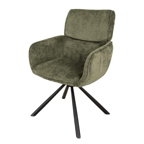 UNIQUE zöld polyester zsenília forgószék UNIQUE zöld polyester zsenília forgószék
