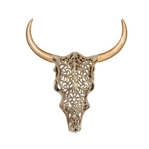 EXOTIC BULL arany fém fali dekoráció