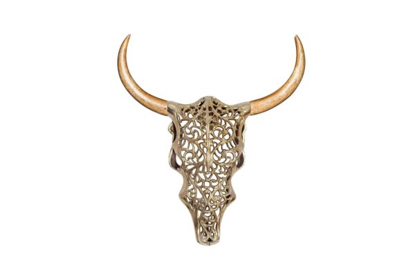 EXOTIC BULL arany fém fali dekoráció EXOTIC BULL arany fém fali dekoráció