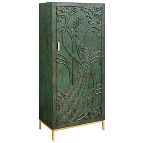 PEACOCK zöld mangófa tálalószekrény PEACOCK zöld mangófa tálalószekrény