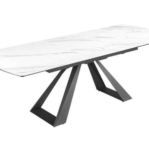 CONCORD fehér kerámia étkezőasztal 180-230 cm CONCORD fehér kerámia étkezőasztal 180-230 cm