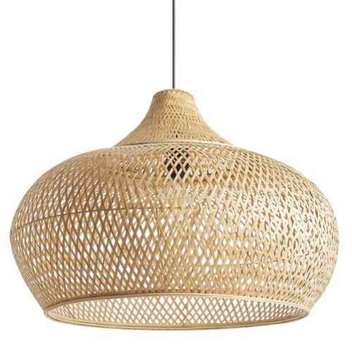 ORGANIC LIVING bézs bambusz függőlámpa