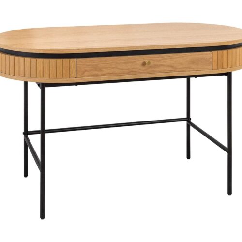 ATELIER barna tölgyfa furnér íróasztal 120 cm