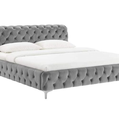MODERN BAROCK szürke bársony ágy 160x200 cm MODERN BAROCK szürke bársony ágy 160x200 cm