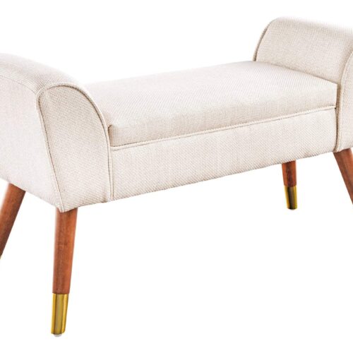 SCARLETT bézs texturált szövet ülőpad 90 cm SCARLETT bézs texturált szövet ülőpad 90 cm