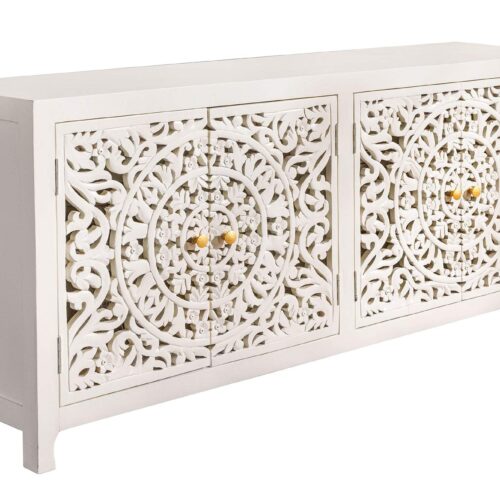 MARRAKECH fehér mangófa tálalószekrény 170cm MARRAKECH fehér mangófa tálalószekrény 170cm