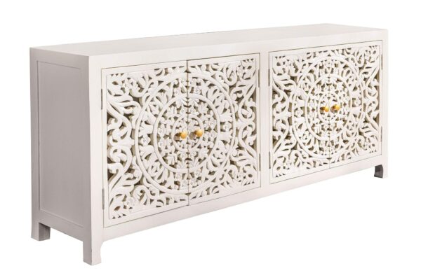 MARRAKECH fehér mangófa tálalószekrény 170cm MARRAKECH fehér mangófa tálalószekrény 170cm