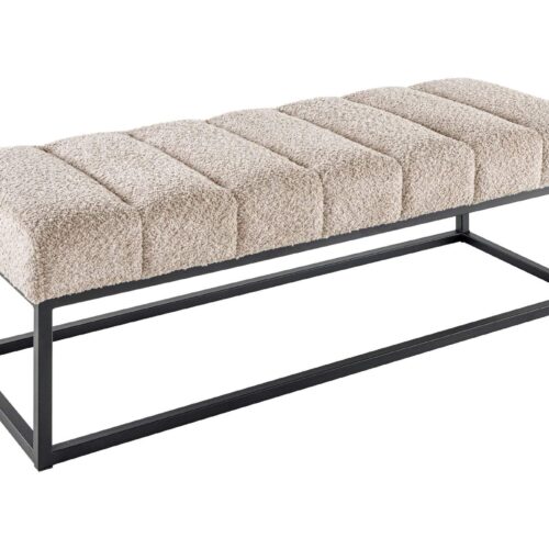 PETIT BEAUTÉ pezsgőszín bouclé ülőpad 110cm PETIT BEAUTÉ pezsgőszín bouclé ülőpad 110cm