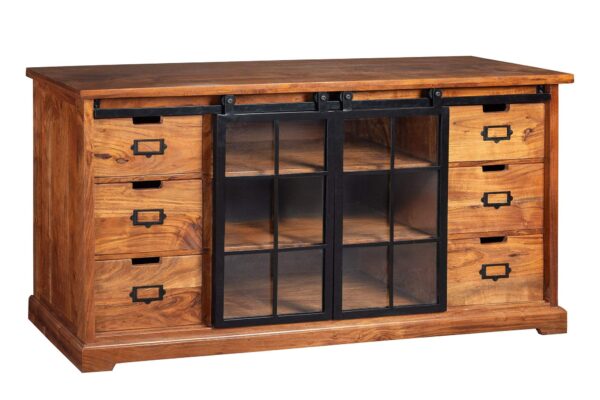 HERITAGE barna akácfa vitrin 150 cm HERITAGE barna akácfa vitrin 150 cm