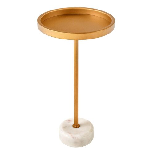TRAYFUL arany-fehérmárvány lerakóasztal 60cm TRAYFUL arany-fehérmárvány lerakóasztal 60cm