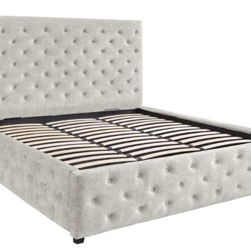 PARIS CHESTERFIELD bézs bársony ágy 180x200 cm PARIS CHESTERFIELD bézs bársony ágy 180x200 cm