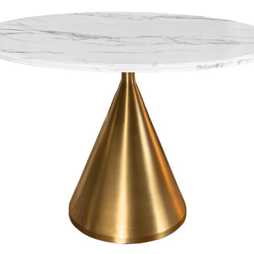 ELEGANCIA fehér műmárvány étkezőasztal 130 cm ELEGANCIA fehér műmárvány étkezőasztal 130 cm