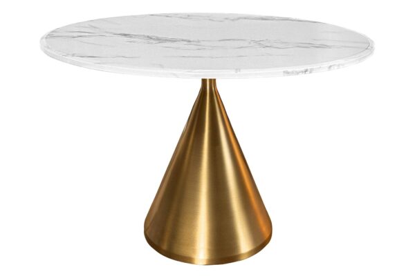 ELEGANCIA fehér műmárvány étkezőasztal 130 cm ELEGANCIA fehér műmárvány étkezőasztal 130 cm