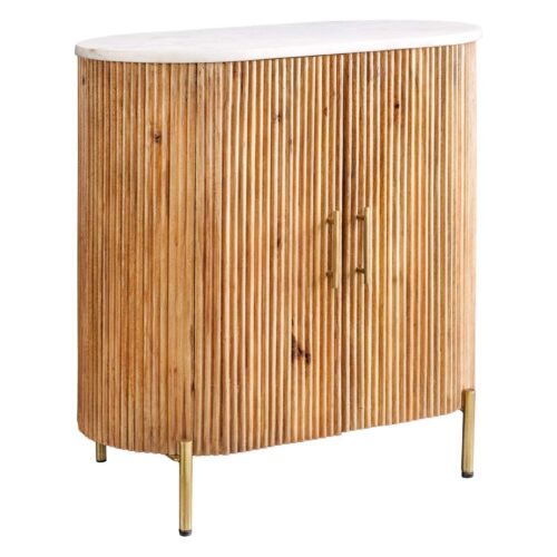 TRES CHIC fehér márvány komód 70 cm