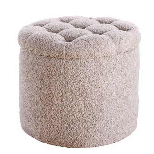 MODERN BAROCK pezsgő bouclé tároló zsámoly 50cm MODERN BAROCK pezsgő bouclé tároló zsámoly 50cm