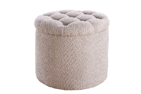 MODERN BAROCK pezsgő bouclé tároló zsámoly 50cm MODERN BAROCK pezsgő bouclé tároló zsámoly 50cm