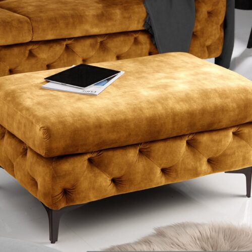 MODERN BAROCK mustársárga puff MODERN BAROCK mustársárga puff