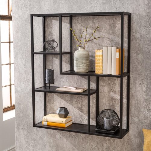 SLIM LINE fekete fa falipolc 90cm SLIM LINE fekete fa falipolc 90cm