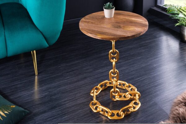 CHAIN arany mangófa asztallap 55cm CHAIN arany mangófa asztallap 55cm