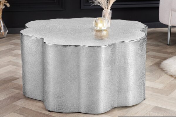 ORGANIC ORIENT ezüst alumínium dohányzóasztal 70cm ORGANIC ORIENT ezüst alumínium dohányzóasztal 70cm