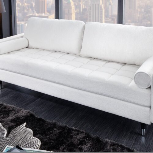 COZY fehér szövet kanapé 220cm COZY fehér szövet kanapé 220cm