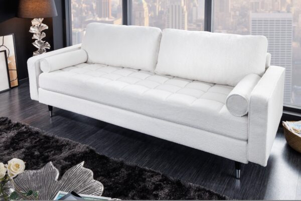 COZY fehér szövet kanapé 220cm COZY fehér szövet kanapé 220cm