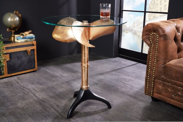 OCEAN arany alumínium dohányzóasztal 75cm OCEAN arany alumínium dohányzóasztal 75cm