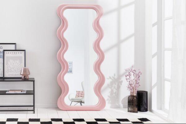 CURVY rózsaszín fali tükör 160cm CURVY rózsaszín fali tükör 160cm