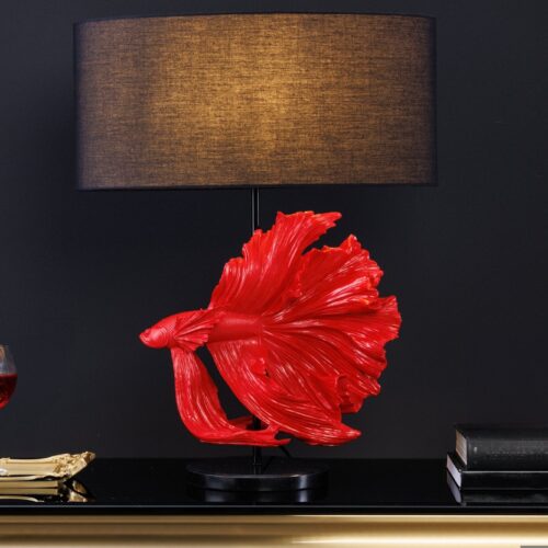 CROWNTAIL fekete-vörös márvány asztali lámpa 65cm CROWNTAIL fekete-vörös márvány asztali lámpa 65cm