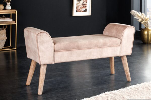 SCARLETT bézs bársony ülőpad 90cm SCARLETT bézs bársony ülőpad 90cm