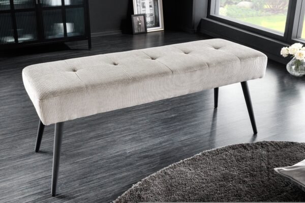 BOUTIQUE világosszürke ülőpad 100cm BOUTIQUE világosszürke ülőpad 100cm