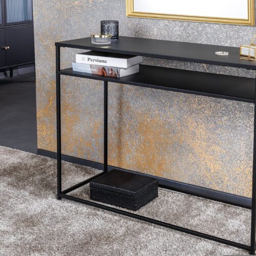 DURA STEEL fekete acél konzolasztal 100cm DURA STEEL fekete acél konzolasztal 100cm