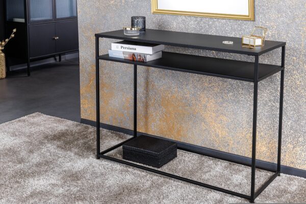 DURA STEEL fekete acél konzolasztal 100cm DURA STEEL fekete acél konzolasztal 100cm
