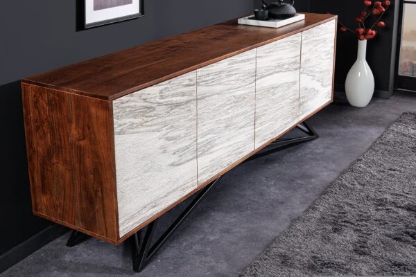 MOUNTAIN SOUL barna-fehér akácfa komód 175cm MOUNTAIN SOUL barna-fehér akácfa komód 175cm