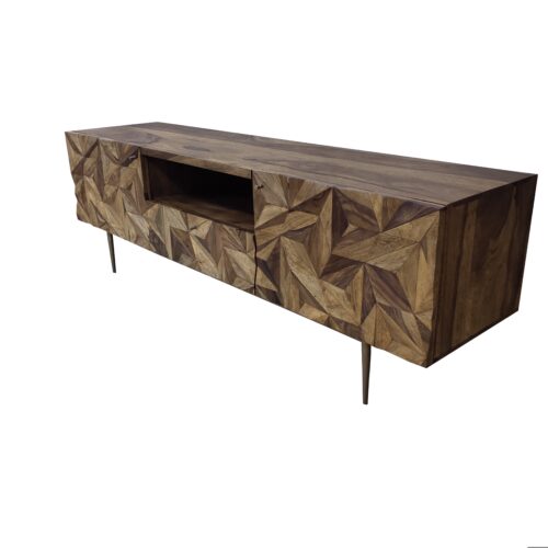STONE FINISH barna fa tv szekrény 160cm STONE FINISH barna fa tv szekrény 160cm