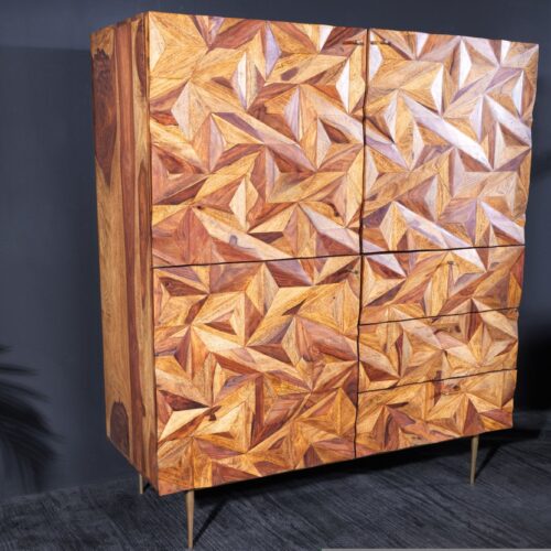 STONE FINISH barna fa tálalószekrény 140cm STONE FINISH barna fa tálalószekrény 140cm