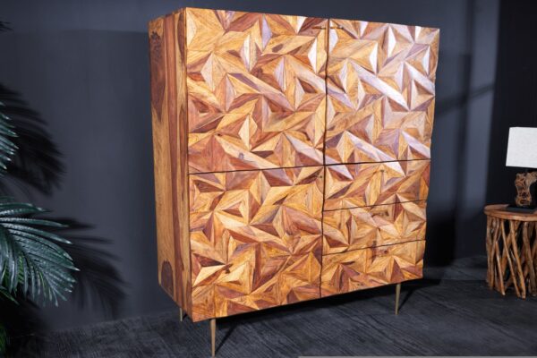STONE FINISH barna fa tálalószekrény 140cm STONE FINISH barna fa tálalószekrény 140cm