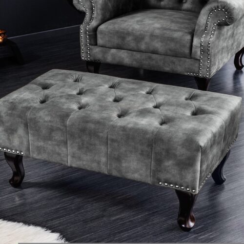 CHESTERFIELD szürke lábzsámoly CHESTERFIELD szürke lábzsámoly