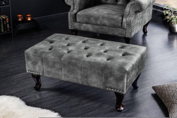 CHESTERFIELD szürke lábzsámoly CHESTERFIELD szürke lábzsámoly