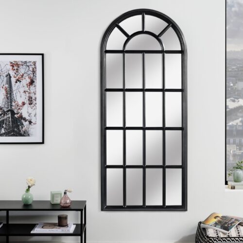 CASTILLO fekete fenyőfa falitükör 140cm CASTILLO fekete fenyőfa falitükör 140cm