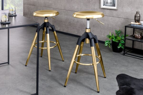 INDUSTRIAL arany fém bárszék 80cm INDUSTRIAL arany fém bárszék 80cm