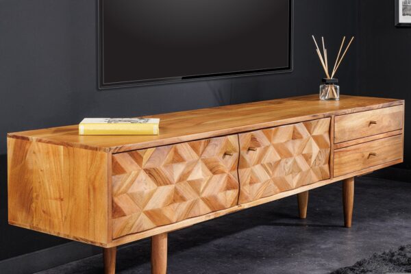 ALPINE barna akácfa tv szekrény 145cm ALPINE barna akácfa tv szekrény 145cm