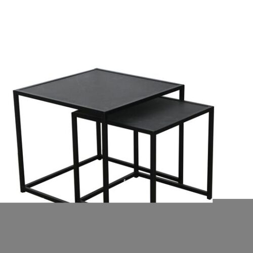 SLIM LINE 2 részes fekete márvány dohányzóasztal 50cm SLIM LINE 2 részes fekete márvány dohányzóasztal 50cm